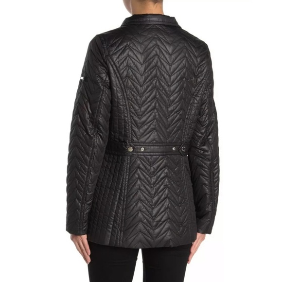 NWT Via Spiga Black Quilted Zip Up Cargo Jacket - Picture 2 of 7
